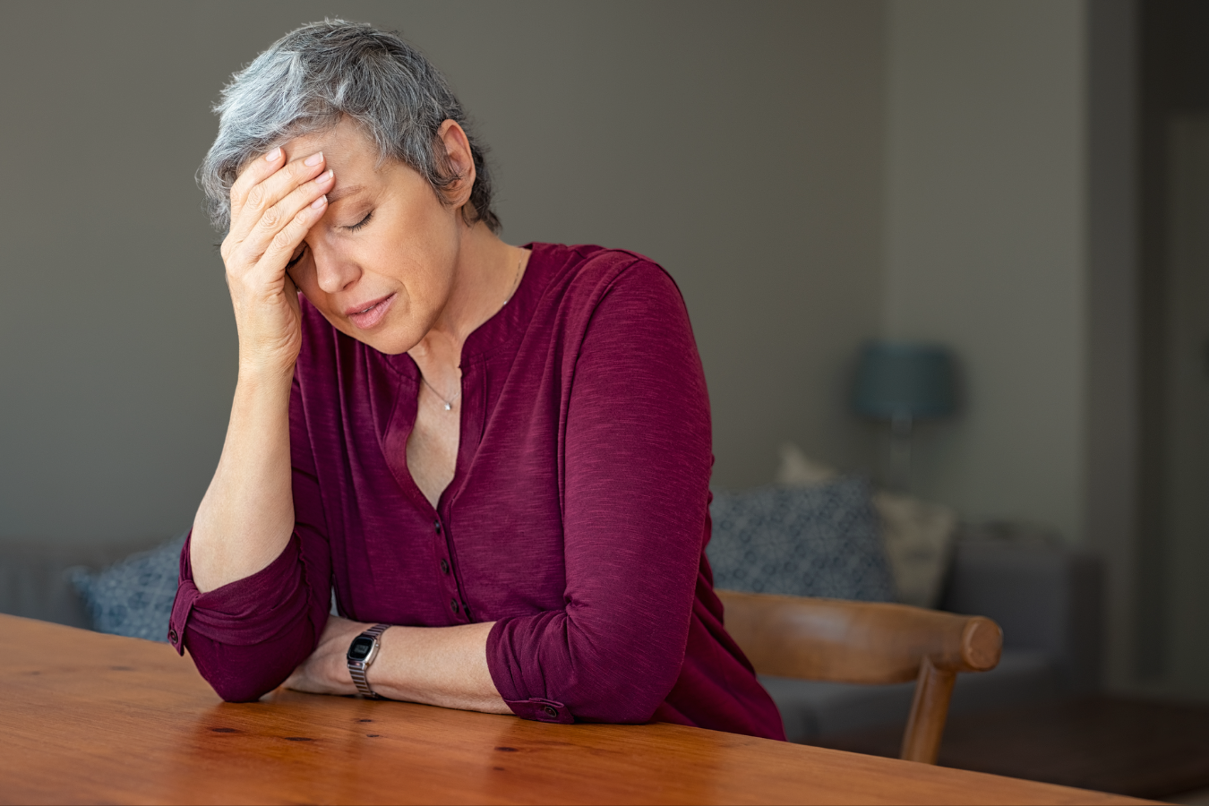 Woman experiencing exhaustion