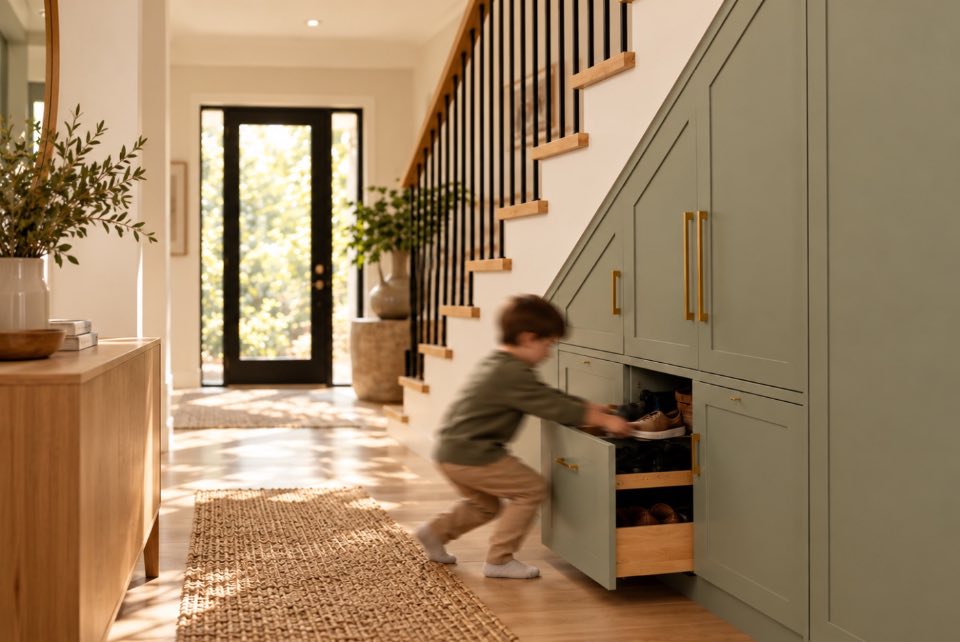 Under-stair cabinetry