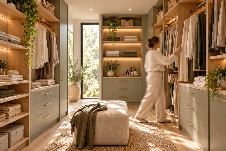 Walk-in robe joinery