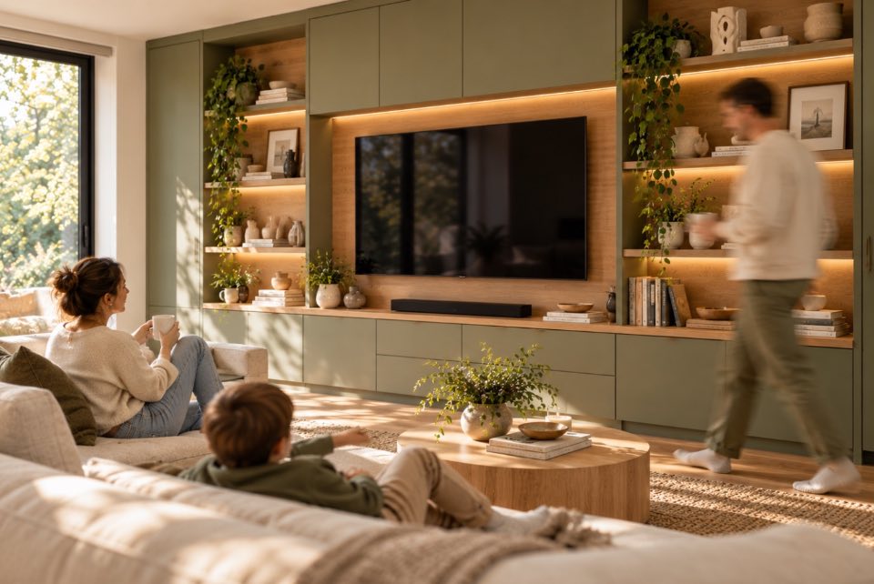 Media wall joinery