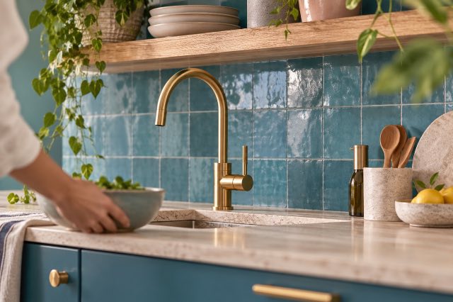 Tapware and benchtop detail