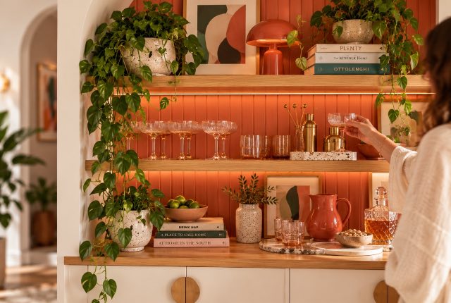 Bar cabinetry detail