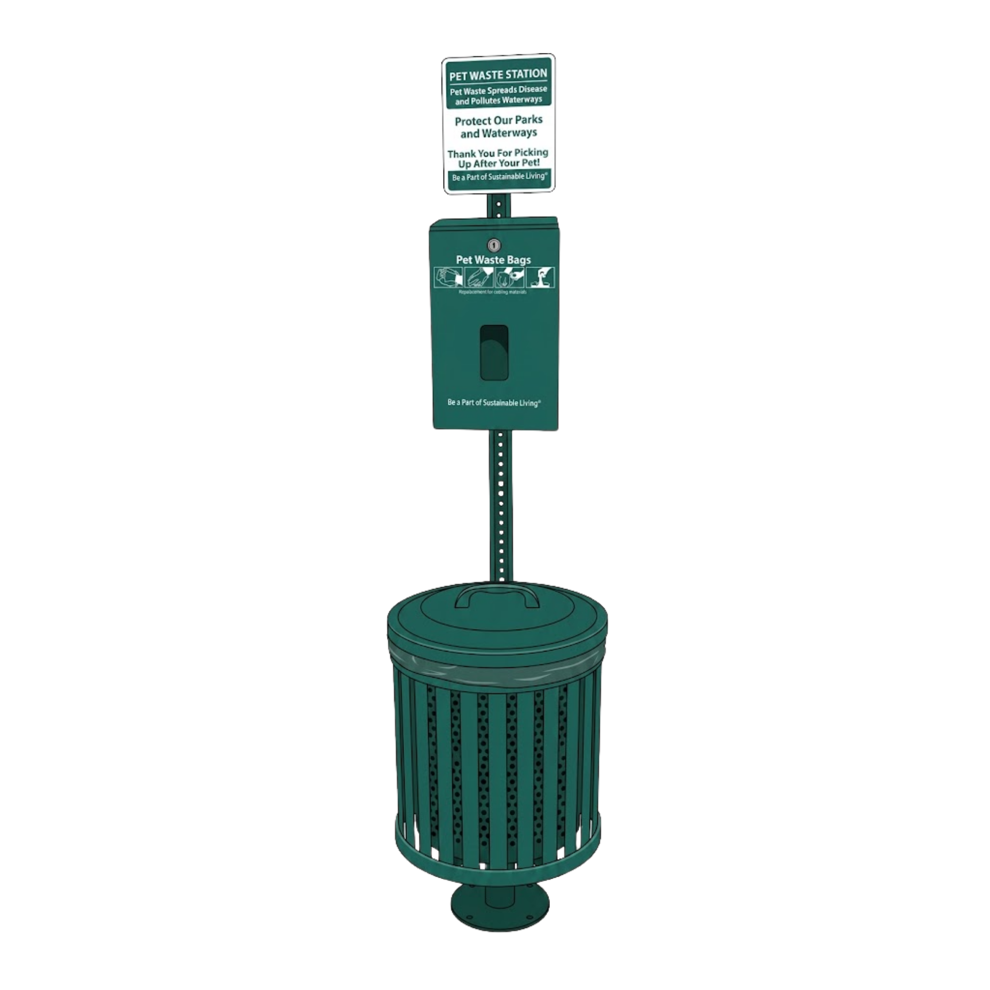 Pet waste dispenser