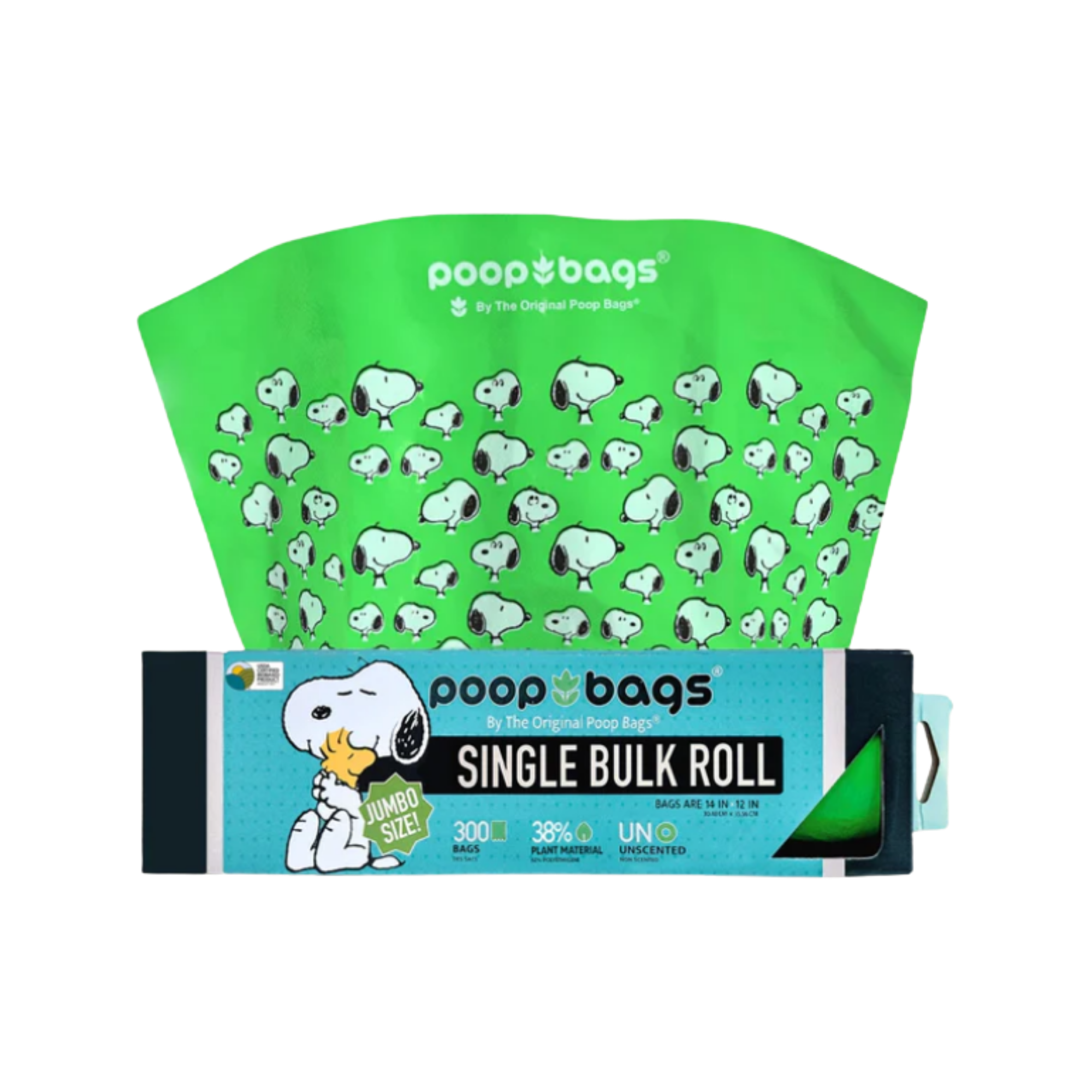 The Original Poop Bags Snoopy Jumbo Bulk Roll Poop Bags