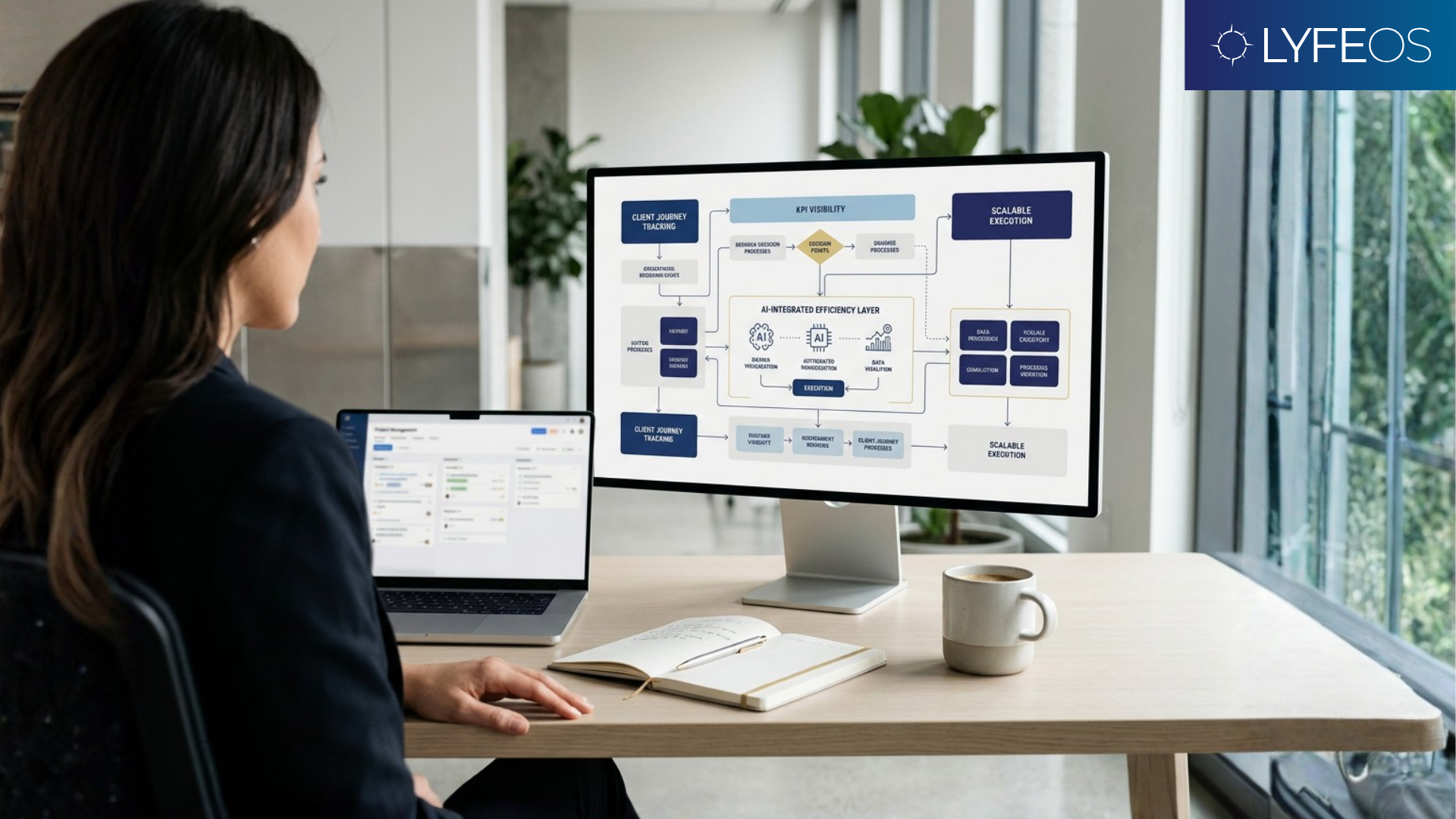 Team member using AI to turn meeting notes into action items