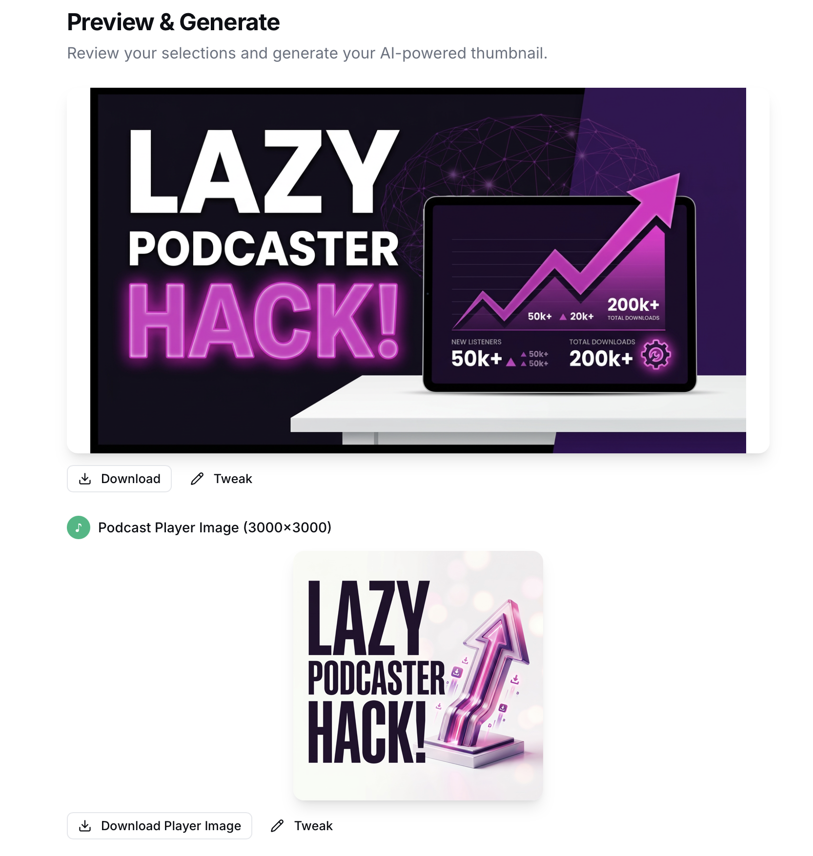 Step 5: Download your images