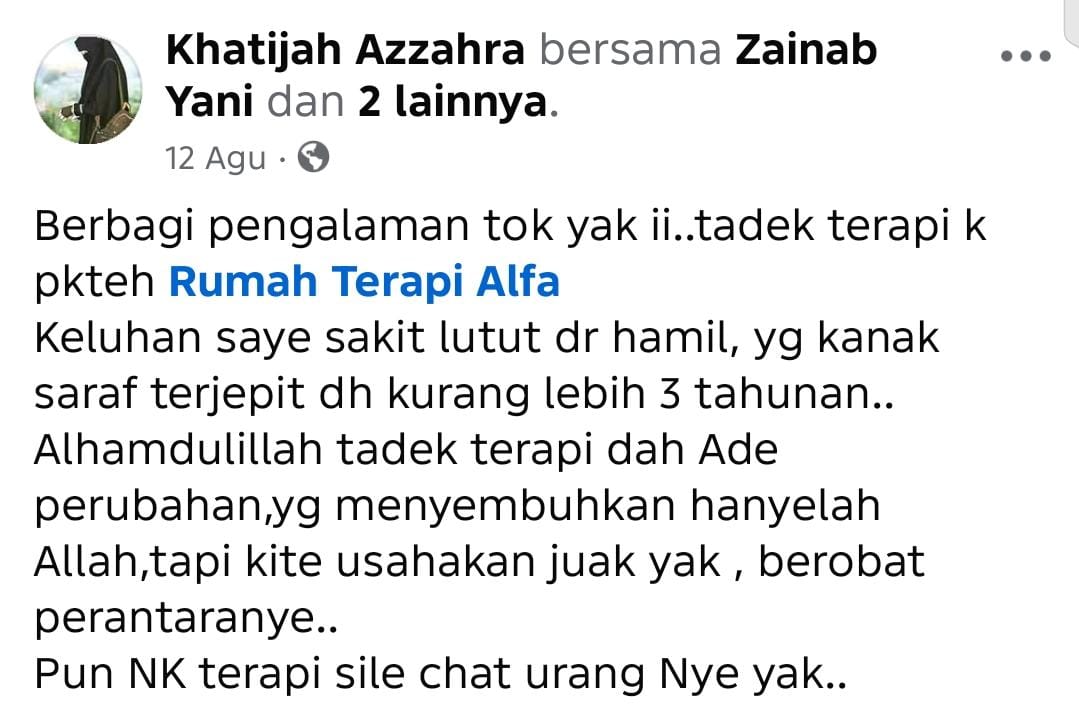 Tangkapan layar Khatijah Azzahra