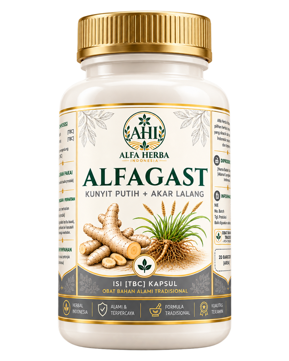 ALFAGAST Kunyit Putih dan Akar Lalang - ALFA HERBA INDONESIA