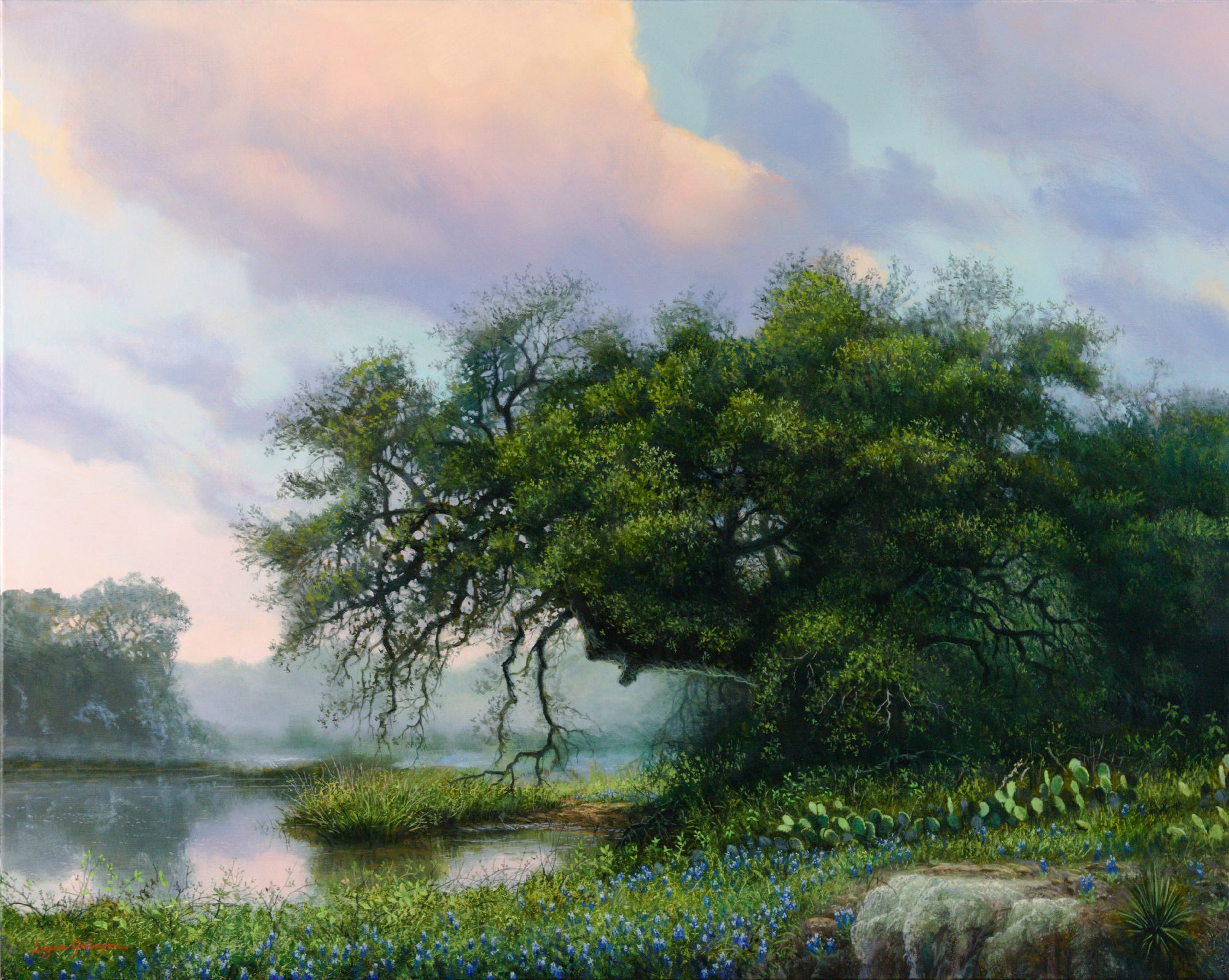 Painting of oak tree