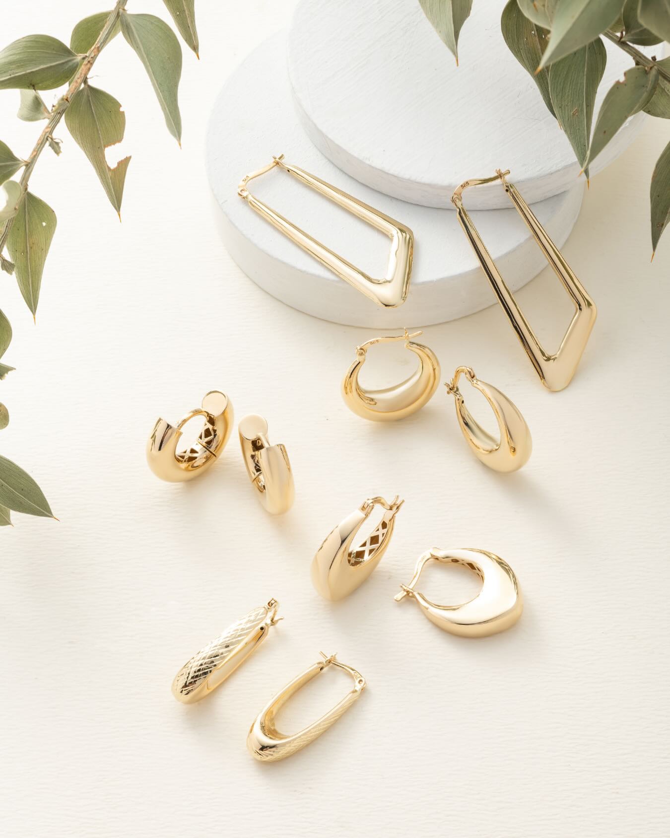 Gold hoop earrings