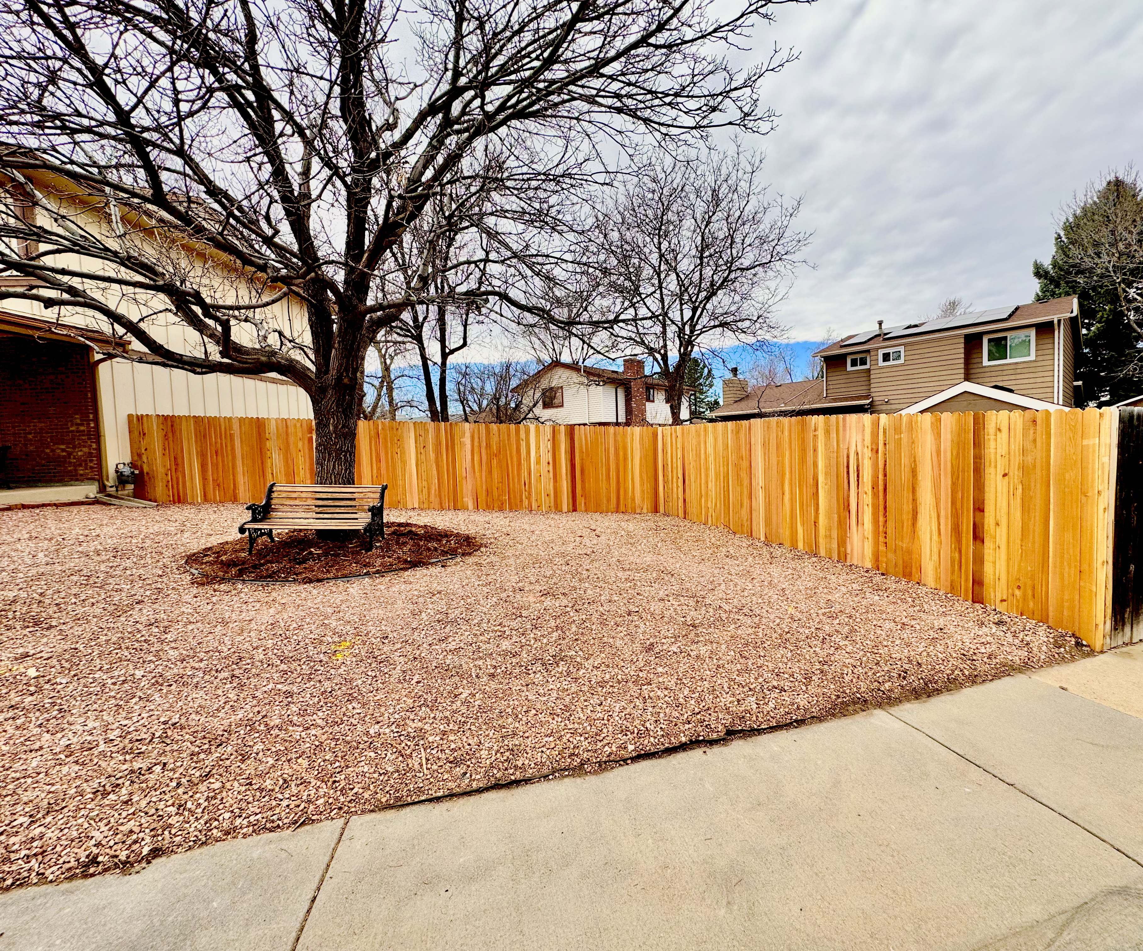 All About Fencing crew installing a deck railing in Thornton, CO