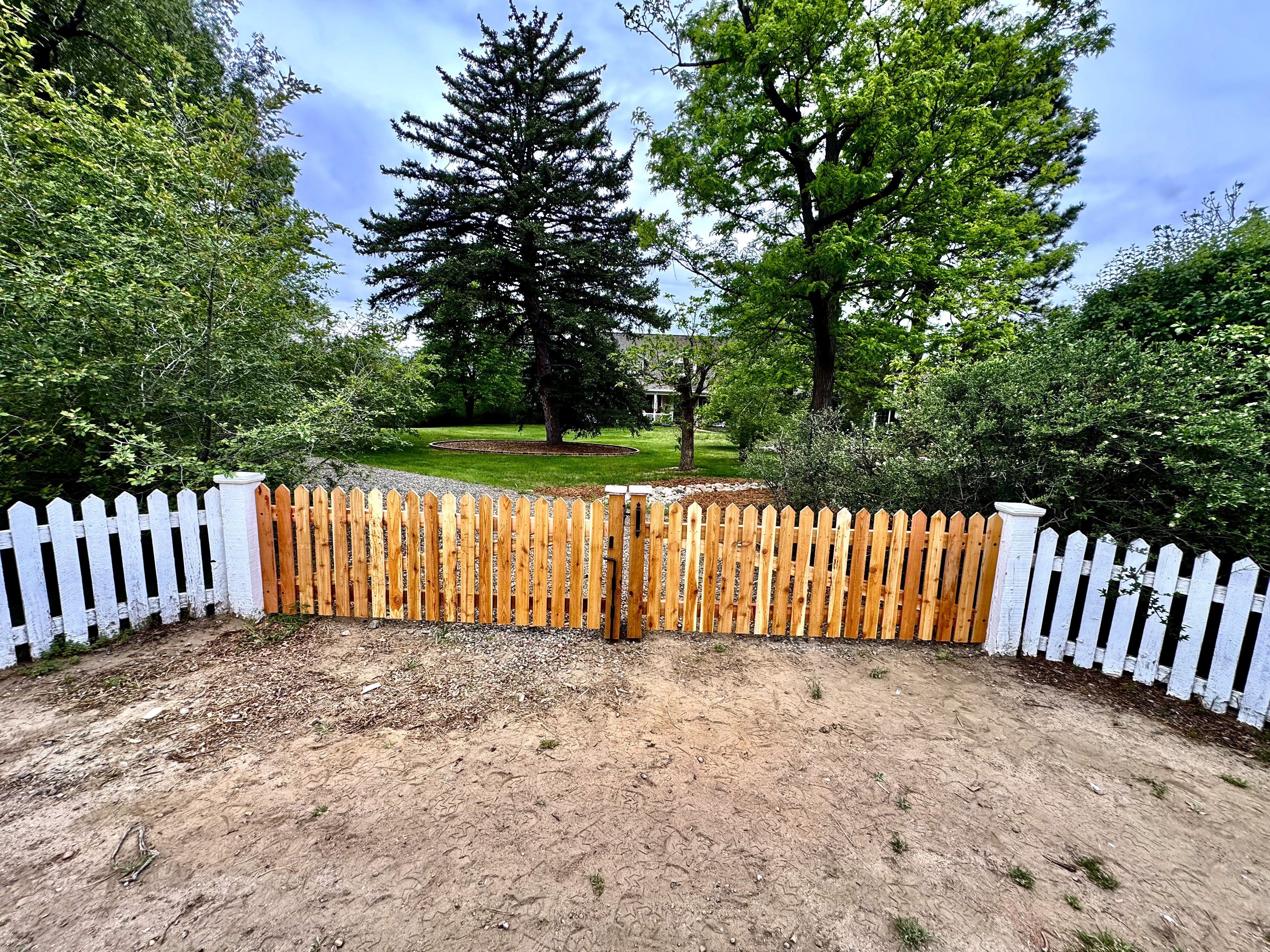 White vinyl privacy fence installed in Westminster, CO