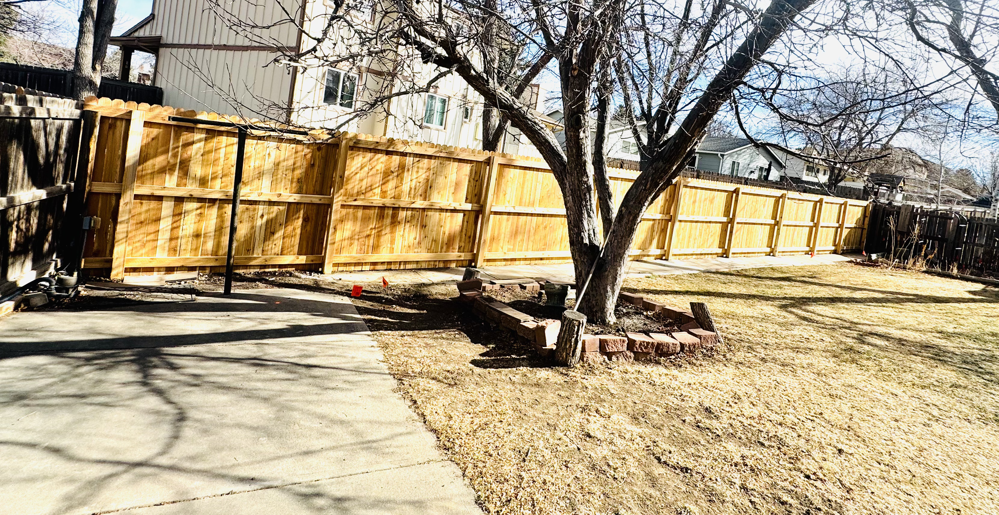 All About Fencing crew installing a fence in Commerce City, CO
