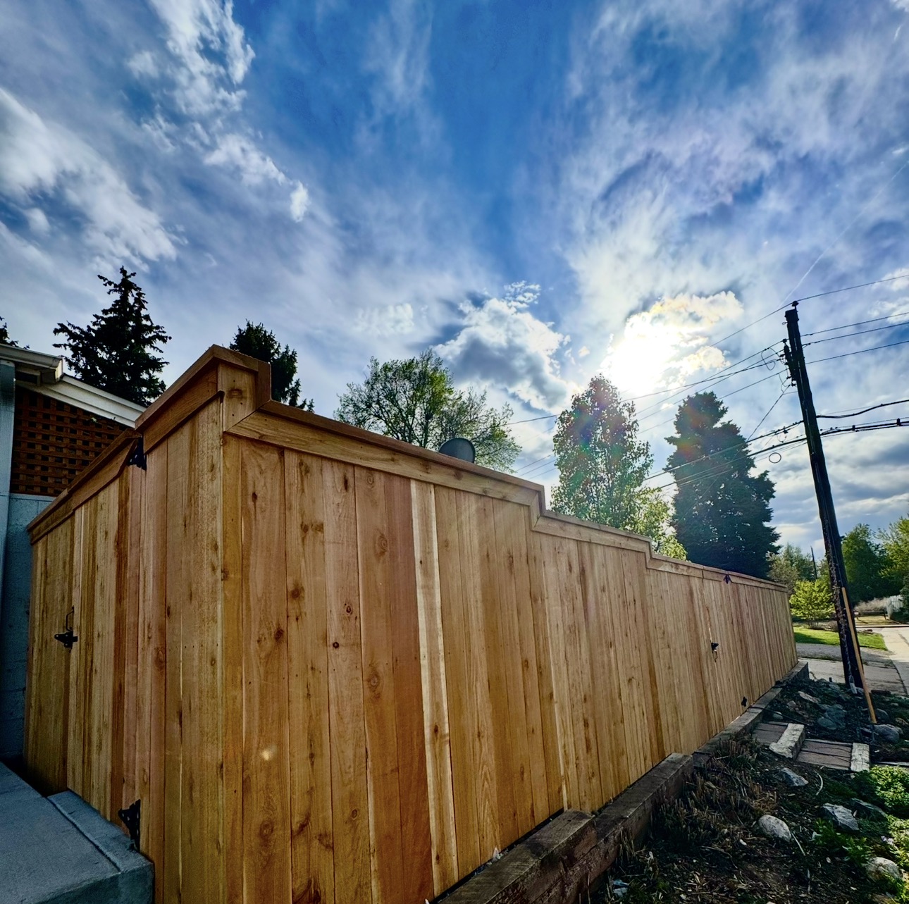 All About Fencing crew installing a fence in a Thornton, CO neighborhood