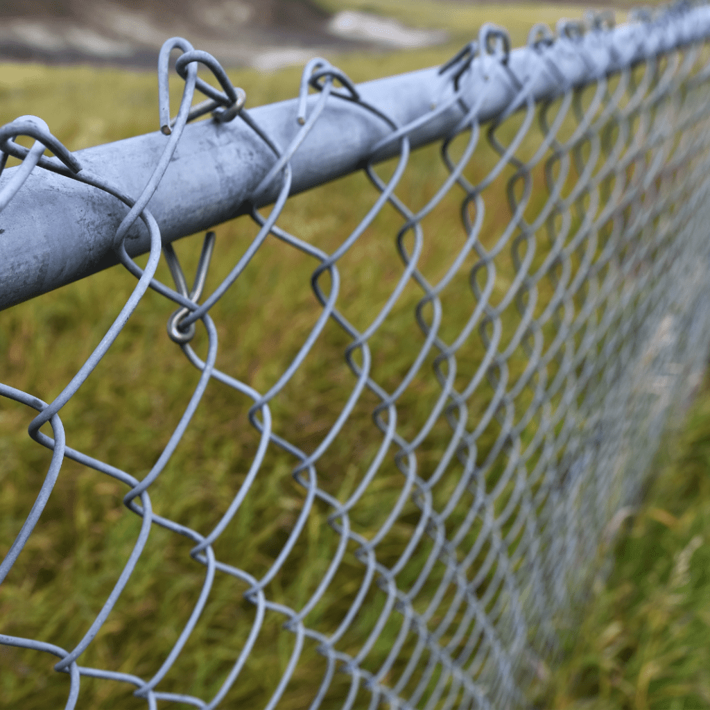 Chain link fence with privacy slats installed in Commerce City, CO