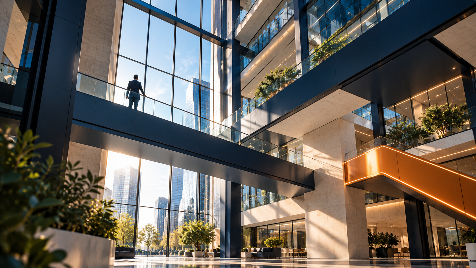 Modern architectural atrium expressing strategic enterprise design
