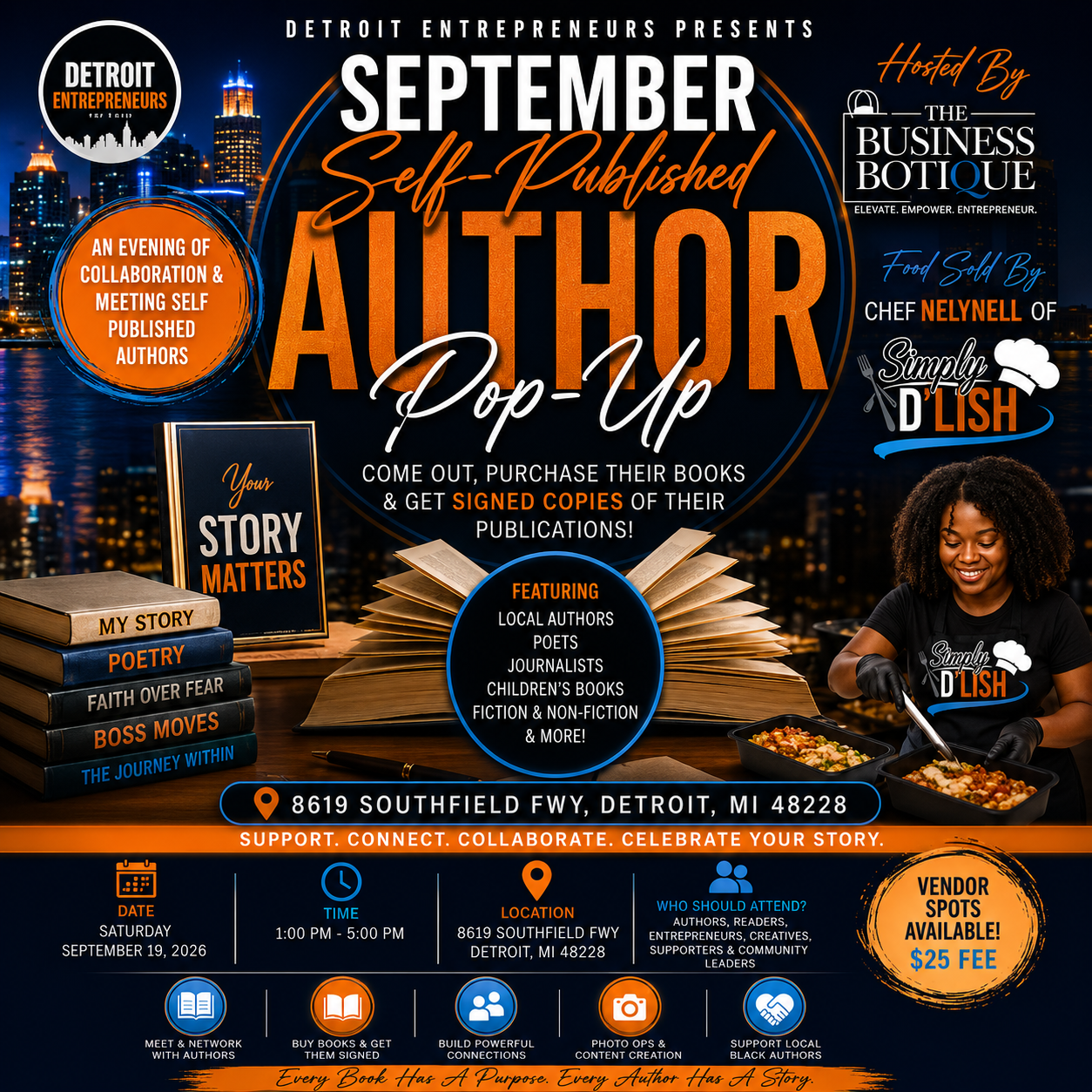 September Self-Published Author Pop-Up event flyer