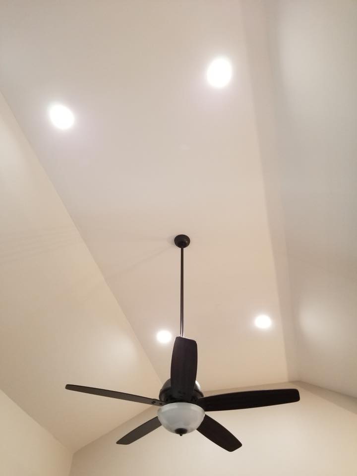 a ceiling fan with lights