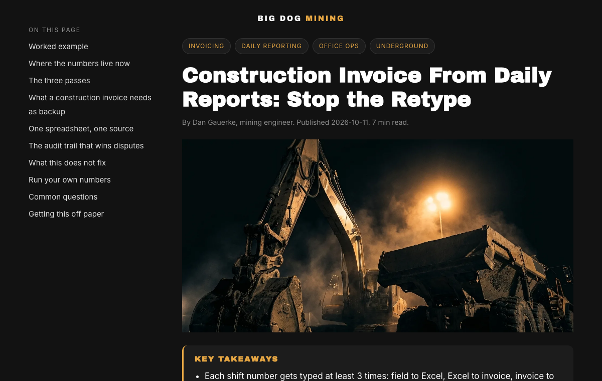 Construction Invoice From Daily Reports: Stop the Retype