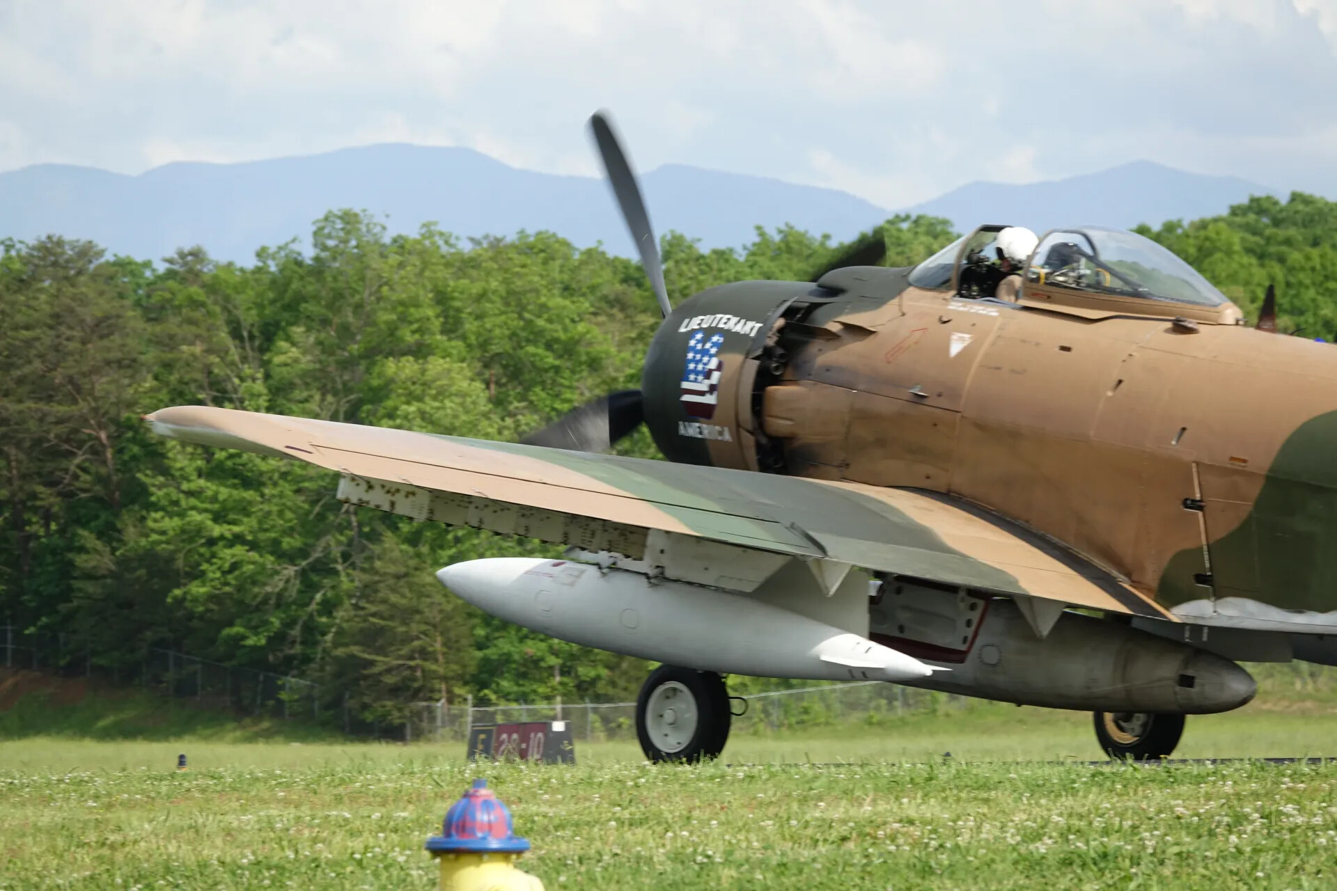 Douglas A-1 Skyraider "Lieutenant America" Taxiing at Airshow, May 2019