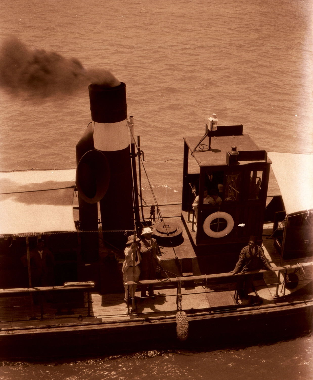 Steam Launch Alongside with Passengers, U.S. Navy China Station, Pre-WWII (1930s)