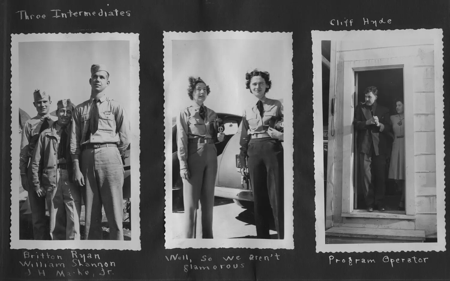 Fellow Cadets, Uniformed Women, and Program Operator Cliff Hyde - Naval Aviation Training Album Page
