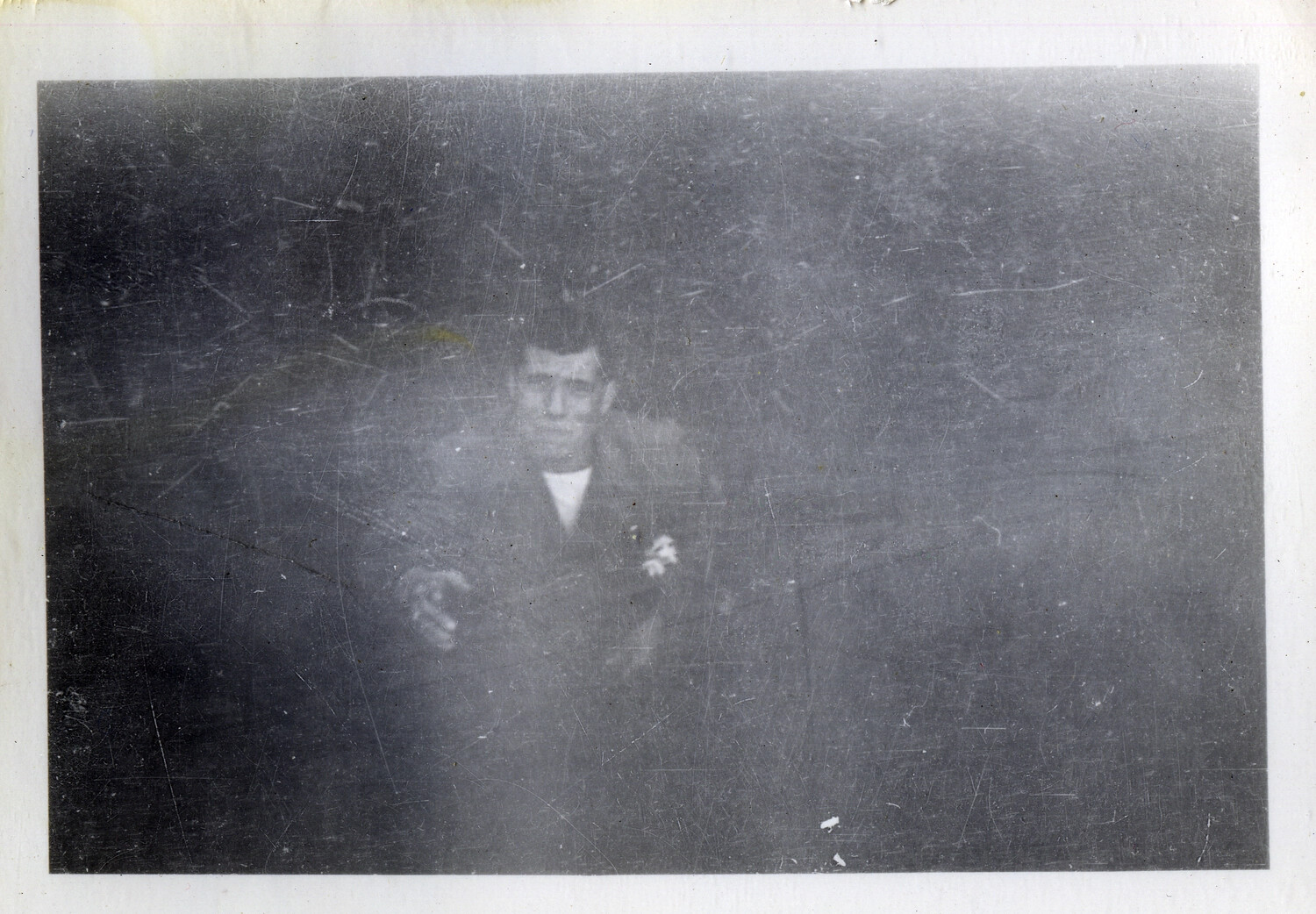 Deteriorated Portrait of an Unidentified Man, World War II Era