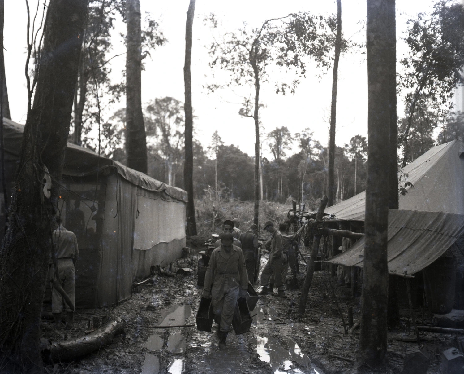 Jungle Squadron Encampment, CBI Theater, WWII