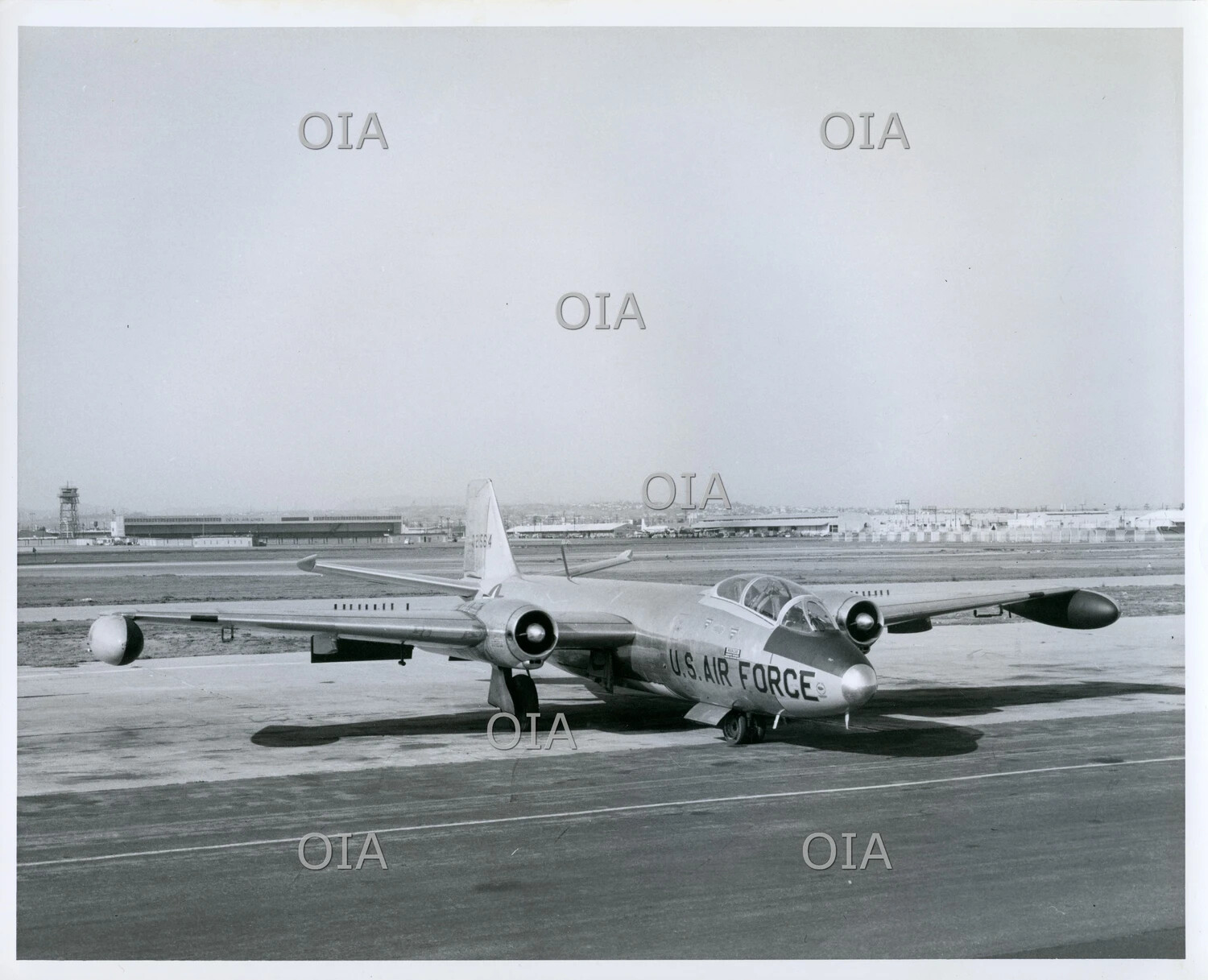 Martin B-57 Canberra (Tail No. -3564), U.S. Air Force, Front Three-Quarter View on Ramp