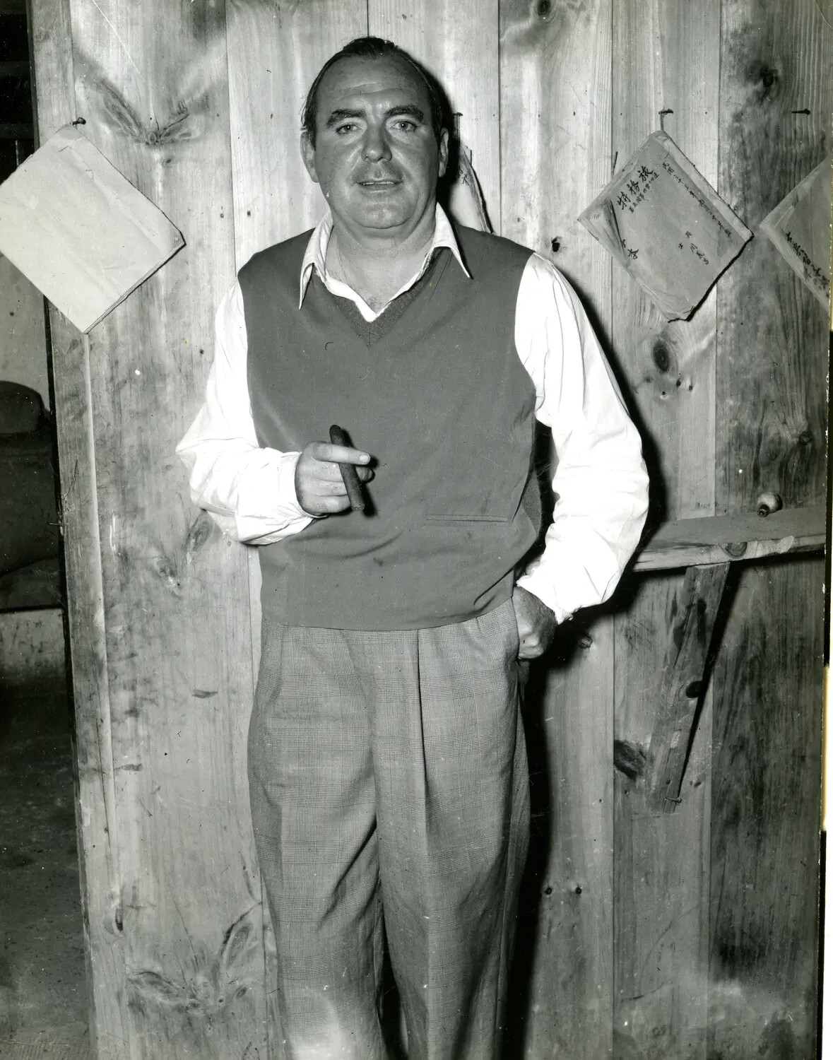 Portrait of an American Civilian Man in China, WWII China-Burma-India Theater