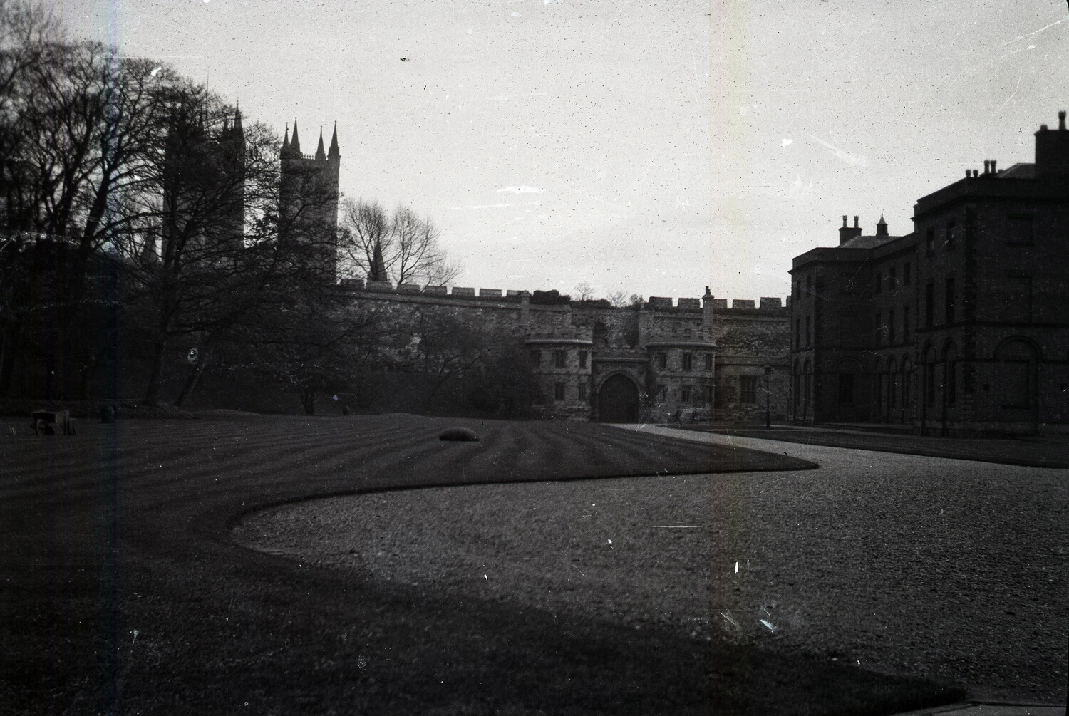 Lincoln Castle and Lincoln Cathedral, Lincoln, England - WWI-Era Photograph