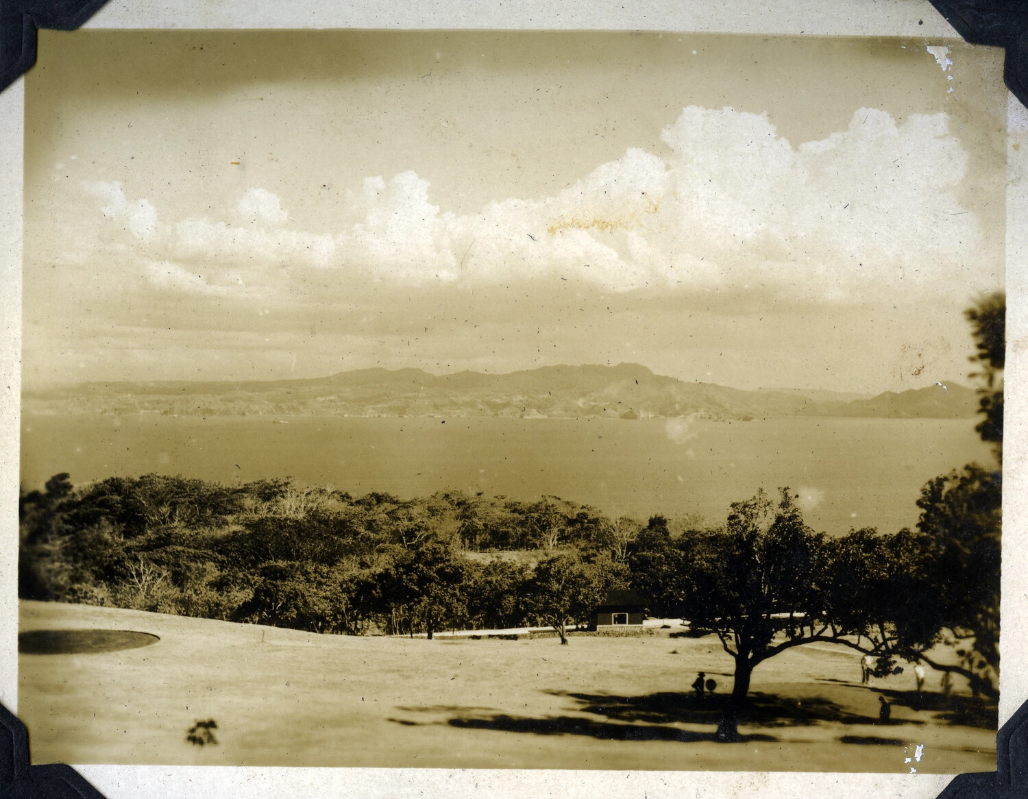 Panoramic View of Bay and Mountains from Elevated Grounds, Manila Area, Philippines