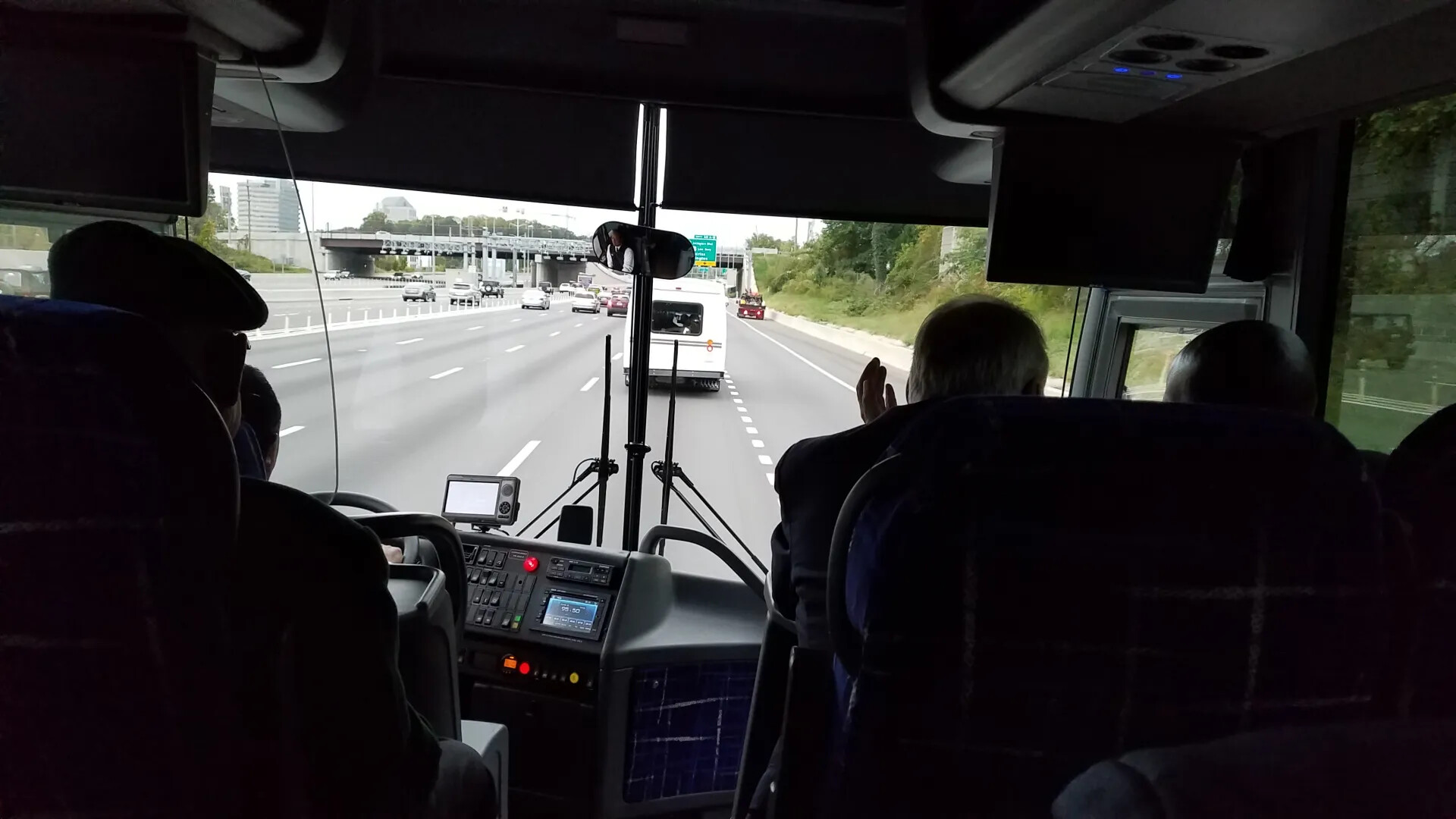 Interior of Charter Bus En Route to Medal of Honor Event, October 2017