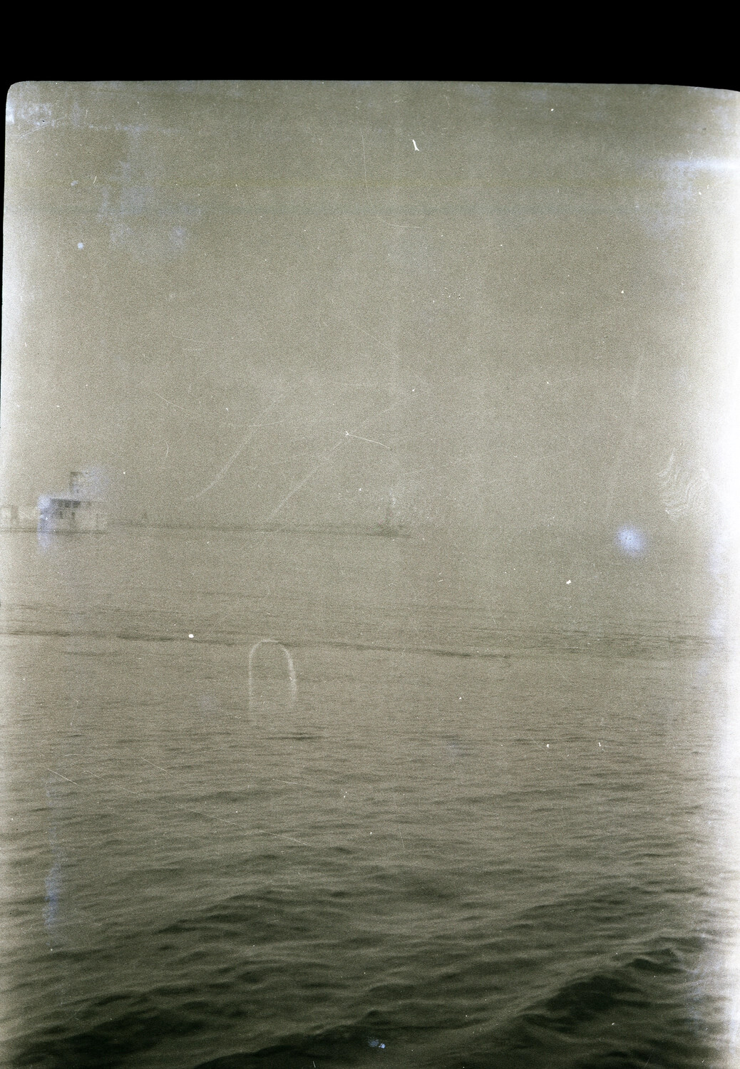 Faded Waterscape with Distant Vessel, U.S. Navy China Station, 1930s (Pre-WWII)