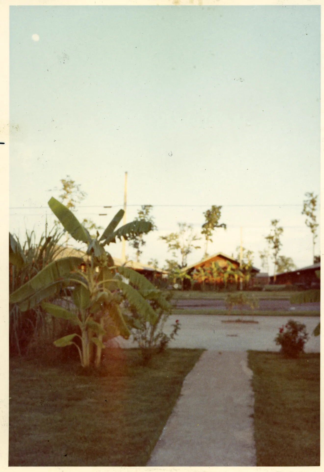 Barracks Housing Area at Dusk, Nakhon Phanom RTAFB, Vietnam War Era
