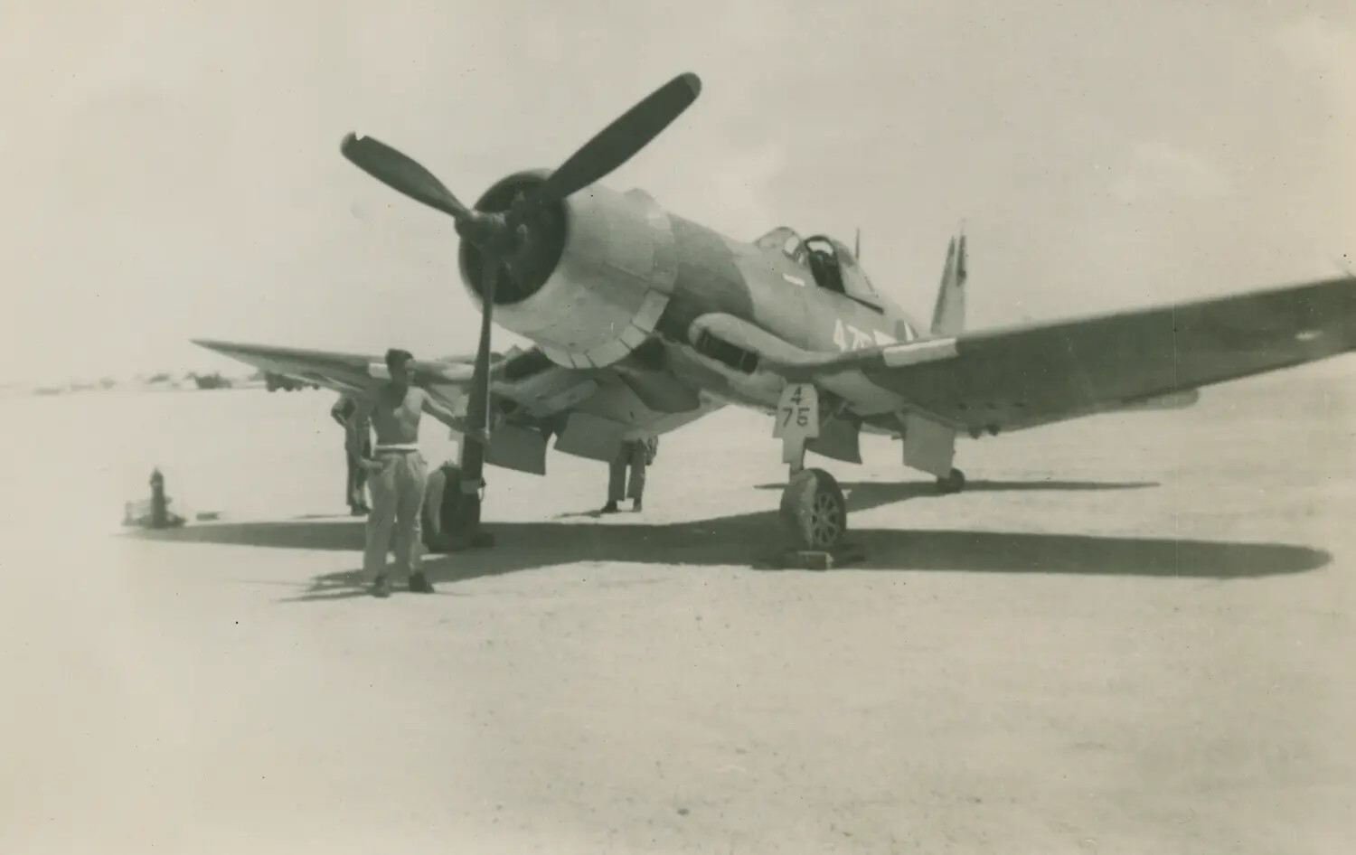 Vought F4U Corsair Fighter on Ramp, McAleer Collection