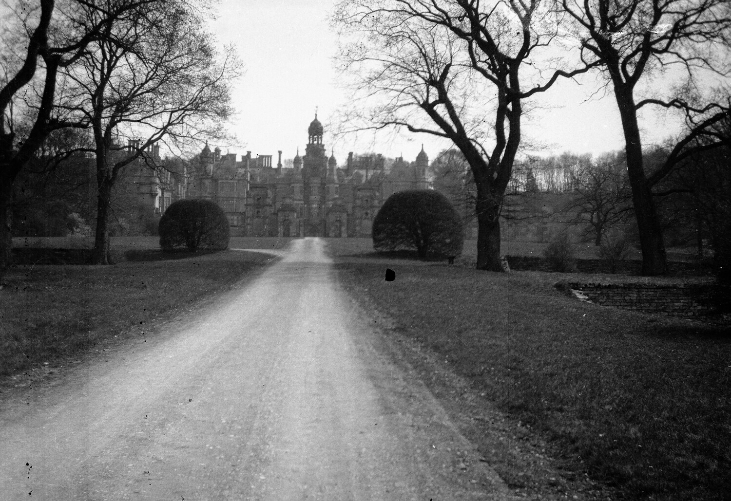 Approach Drive to Harlaxton Manor, Grantham, Lincolnshire, England