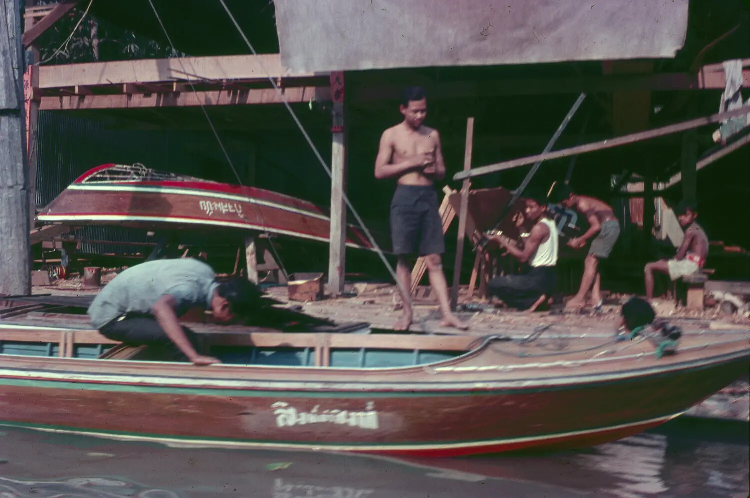 Southeast Asian Boatyard Scene, 1965 – Vietnam War-Era Personal Slide Collection