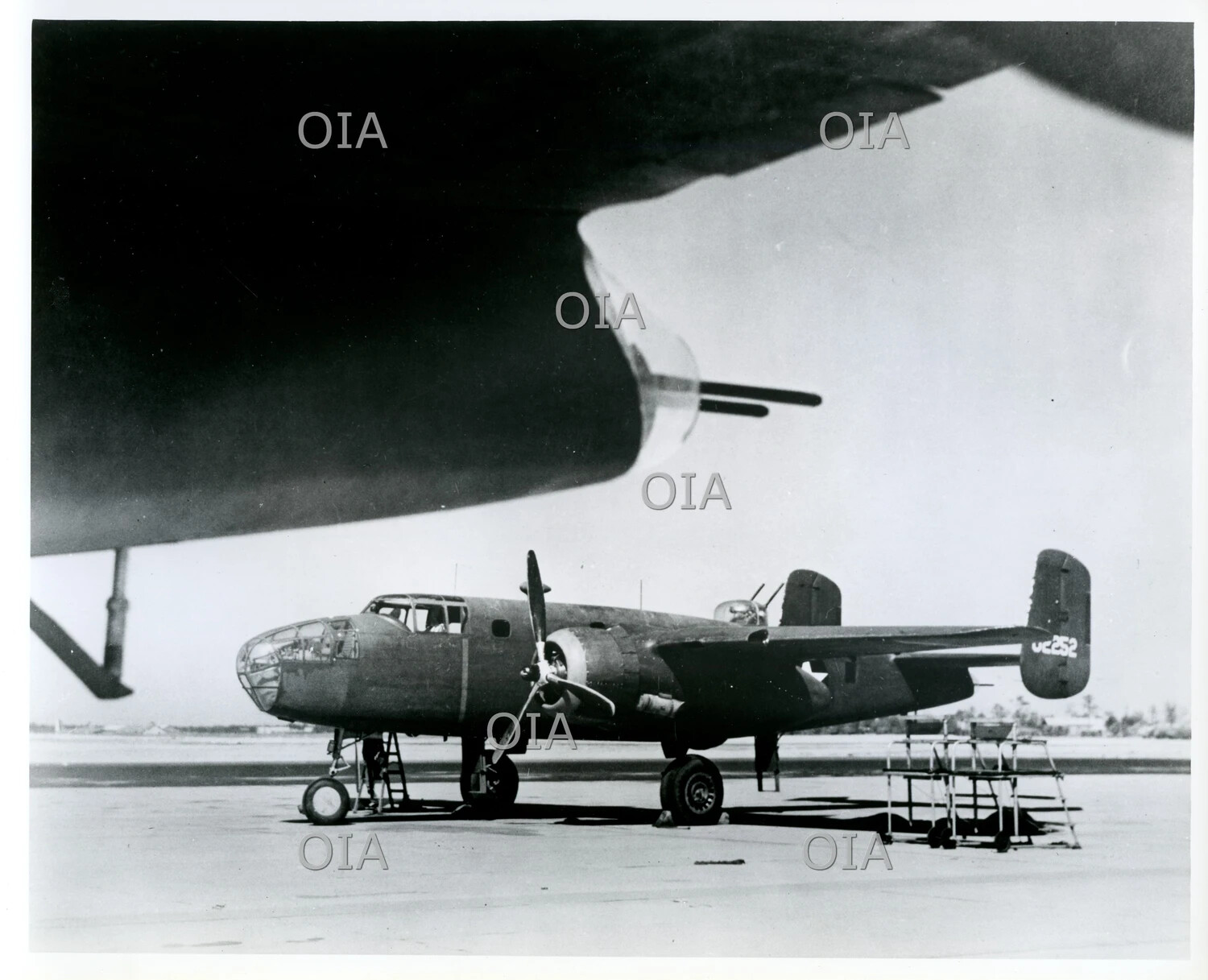 North American B-25 Mitchell Medium Bomber on Airfield Ramp