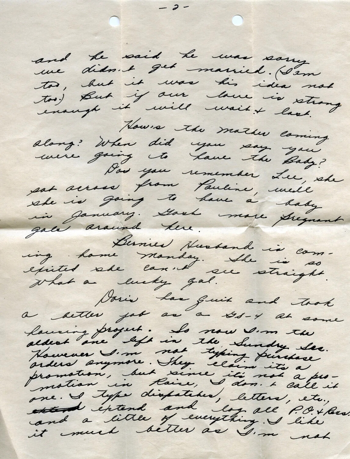 Handwritten Letter, Page 2, from the Lt. Bancroft Korean War Letters Collection