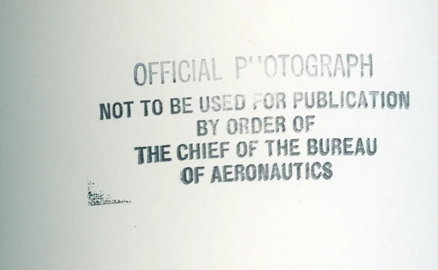 Verso Stamp: 'Official Photograph — Not to Be Used for Publication,' Bureau of Aeronautics — USS Petrof Bay Collection