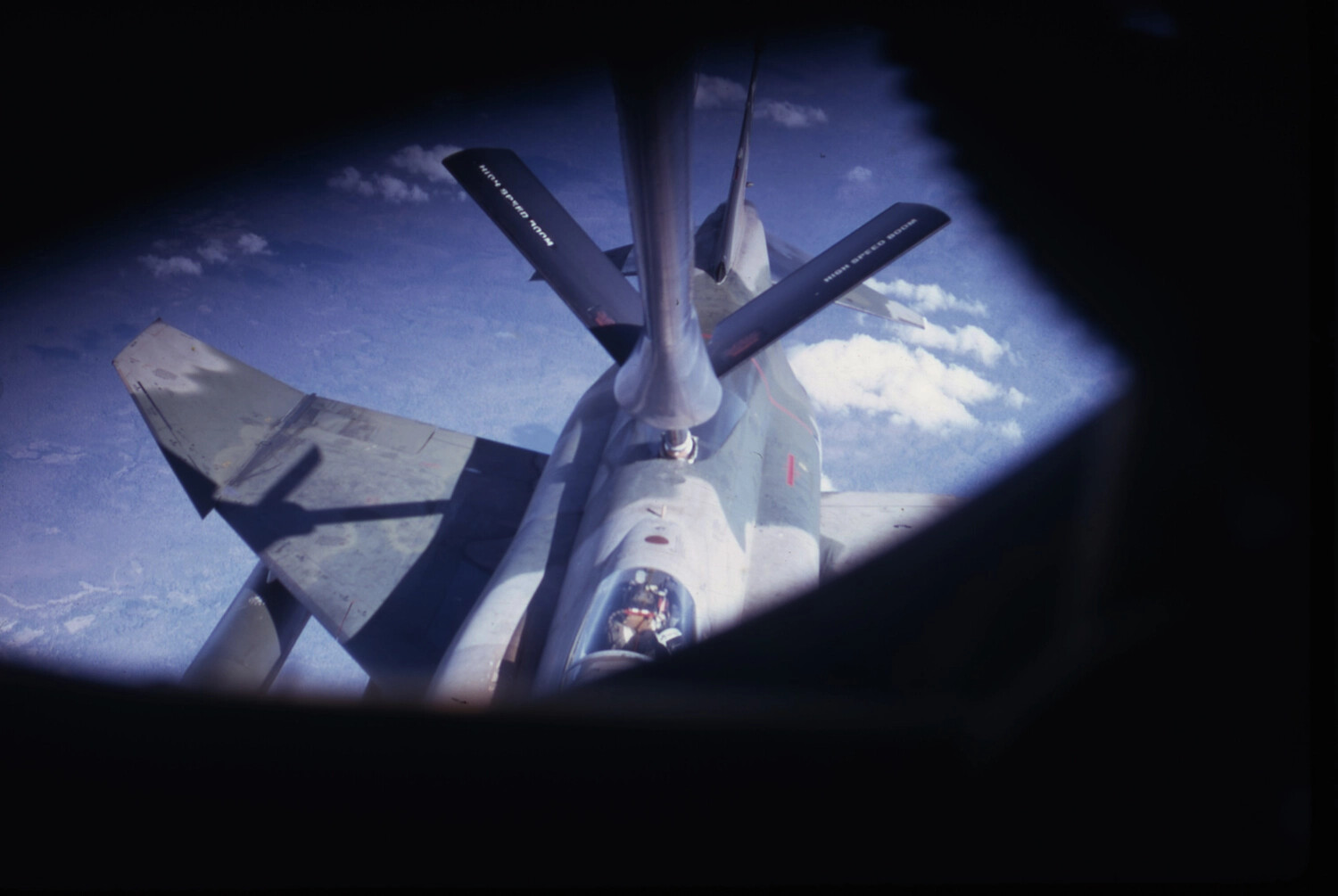 In-Flight Refueling of a Jet Fighter Aircraft via KC-135 Flying Boom, Vietnam War Era