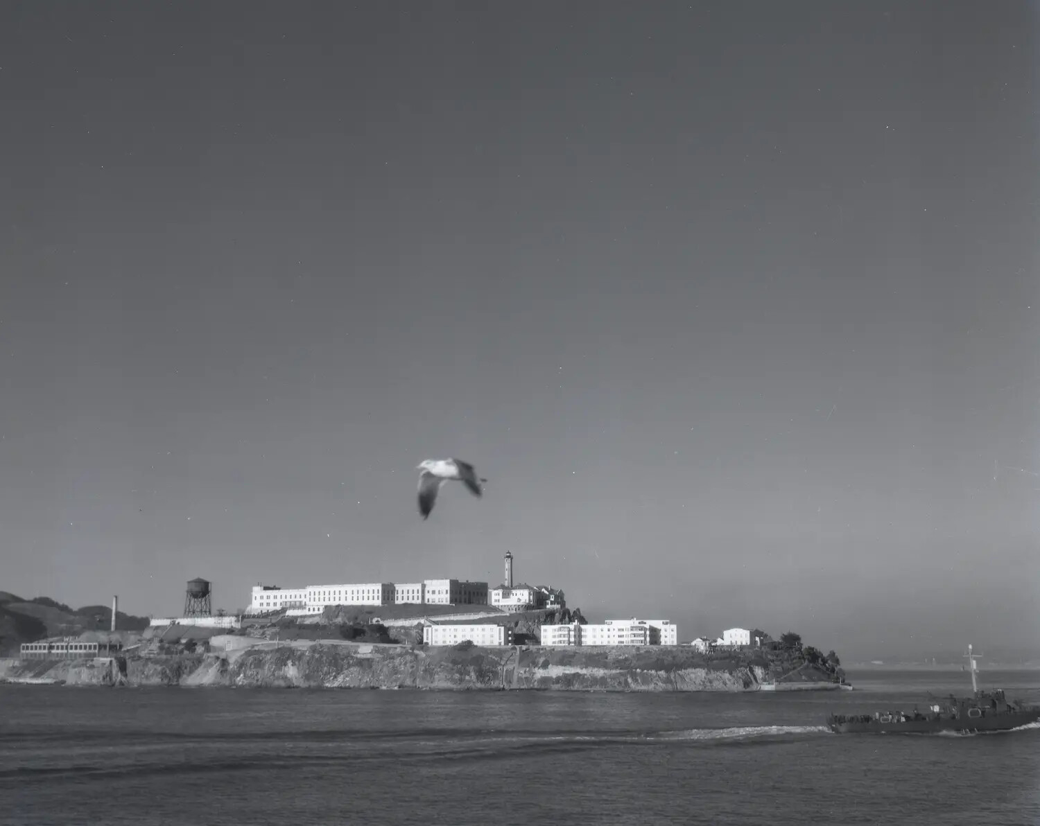 Alcatraz Island, San Francisco Bay, Viewed from the Water (Petrof Bay Collection)