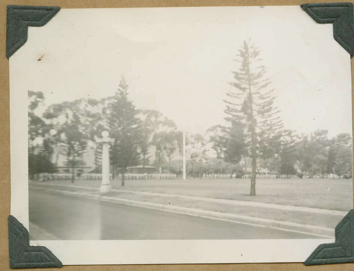 Parade Field and Distant Formation, 'General's Circle,' Oahu Military Post, Hawaii, c. 1940–1942