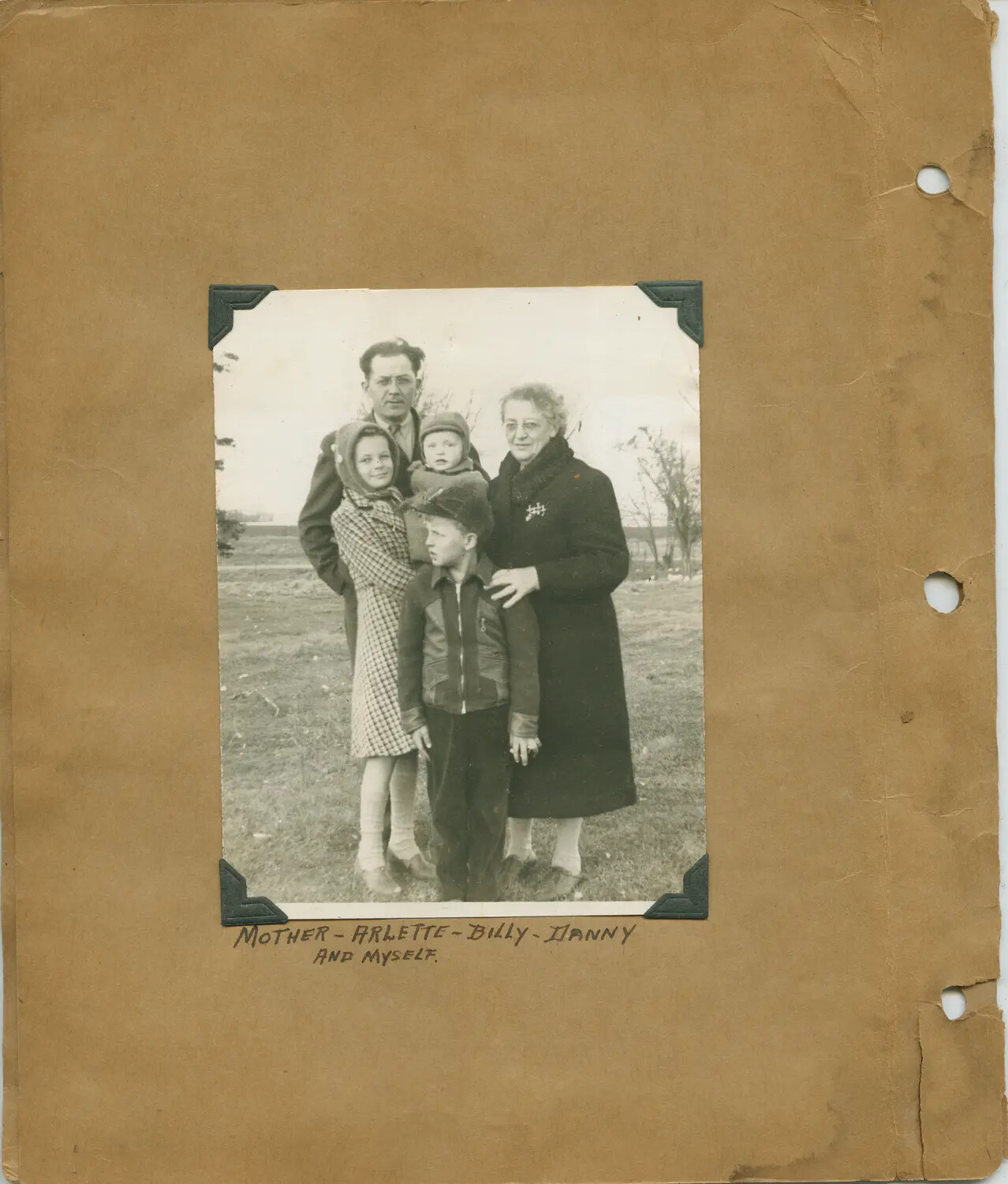 Family Group Portrait: Mother, Arlette, Billy, Danny, and the Album's Author