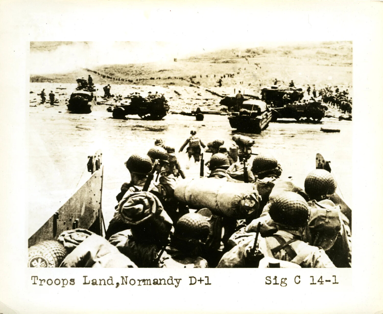 U.S. Army Signal Corps Photograph: 'Troops Land, Normandy D+1' (June 7, 1944)
