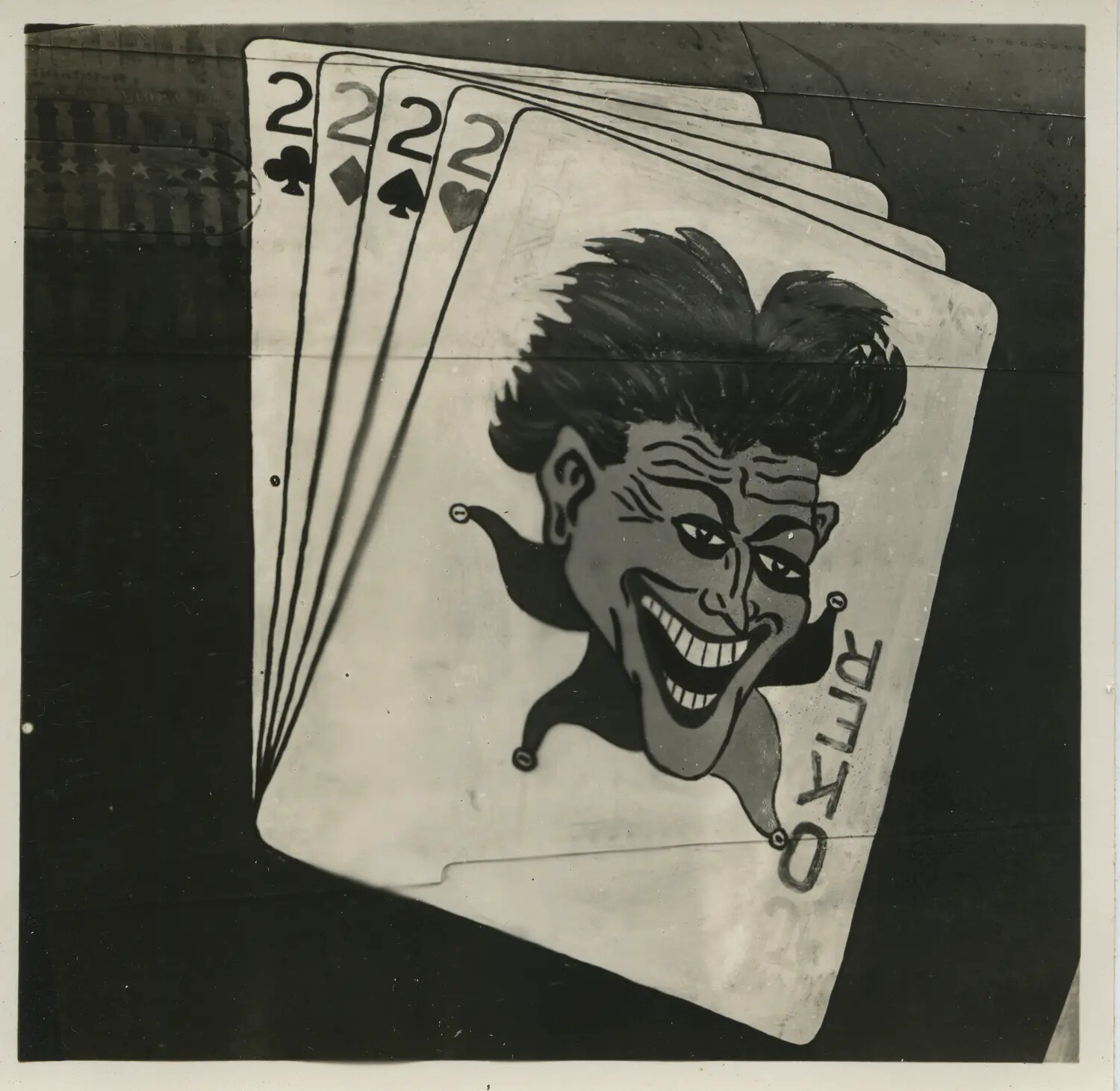 'Deuces Wild' Nose Art on 312th Bombardment Group Aircraft, Southwest Pacific Theater, WWII
