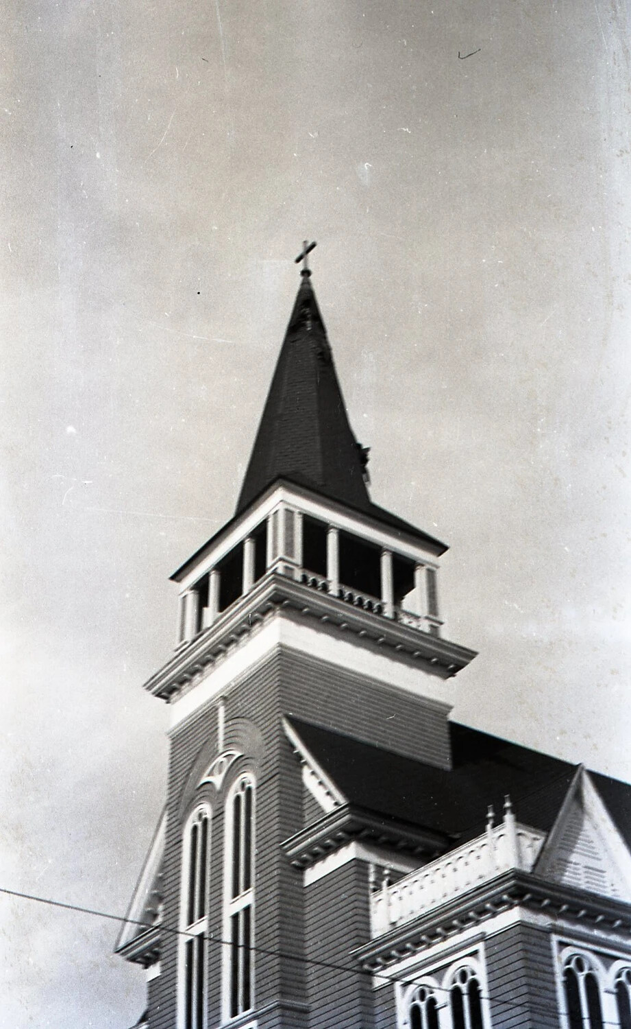 Steeple of Immaculate Conception Church, Penacook, New Hampshire