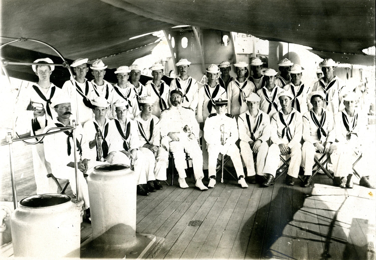 Fourth Division Group Portrait, Quarterdeck Detail (Cropped)