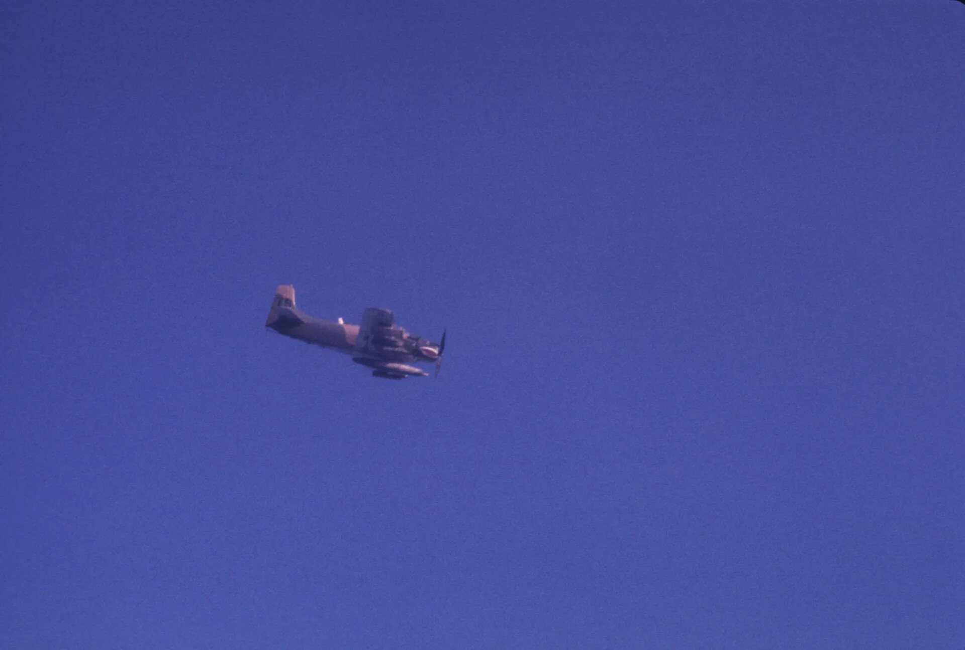 Douglas A-1 Skyraider in Banking Flight, Vietnam War Era